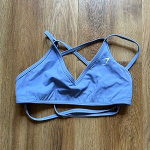 Gymshark Light Blue Cross-Back Sports Bra